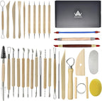Pottery Sculpting Tools 32PCS Ceramic Clay Carving Tools Set for Beginners Expert Art Crafts Kid's After School Pottery Classes Club Children Students