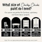 Chalky Chicks All-in-One Chalk Paint for Furniture or Cabinet - 32 Fl Oz - Matte Finish Aged Burlap White for Metal, Wood Furniture Paint - No Sanding All-in-One for Home Decor & Crafts, USA Made
