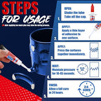 3 Gram (Pack of 6) Single Use Super Glue Liquid, Super Fast, Thin & Strong Adhesive Superglue, Cyanoacrylate Glue for Hard Plastics, DIY Craft, Ceramics, Leather, Metal Etc
