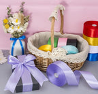 1 1/2 Inch Violet Solid Satin Ribbon, 50 Yards Craft Fabric Ribbon for Gift Wrapping Floral Bouquets Wedding Party Decoration