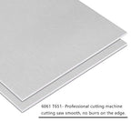2Pack 6061 T651 Aluminum Sheet Metal 8 x 8 x 1/16 Inch Flat Plain Aluminum Plate Covered with Protective Film, 1.5mm Heat Treatable Rectangle Aluminum Metal Plate for Crafting, Industrial