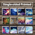 YASMEN Scrapbook Paper Pad, 24 Sheets Celestial Themed Mixture Colored Paper, 6"×6” Space Galaxy Cardstock Pads for Card Making,Designer Junk Journal, Planners, Background Borders Greeting Cards