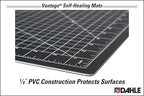 Dahle Vantage 10670 Premium Self-Healing Cutting Mat, 9"x12", 1/2" Grid, 5 Layers for Max Healing, Perfect for Crafts & Sewing, Black