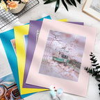 60 Pack Picture Mats 11 x 14 Inch Frame Mattes Matting with Acid Free Pre Cut Mattes White Core Bevel Cut Mats for 8 x 10 Pictures for Home Gallery Wall Hanging Art Decoration (Mixed Colors)