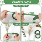 Phinus 9 Rolls Floral Tape, 1/2 Inch x 30 Yard Flower Tape, Green Floral Tape for Floral Crafts Supply, Bouquet Stem Wrapping, Wedding Bouquet (Dark Green and Green)
