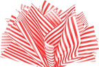 Flexicore Packaging Red Pin Stripe Print Gift Wrap Tissue Paper Size: 15 Inch X 20 Inch | Count: 100 Sheets | Color: Red Pin Stripe