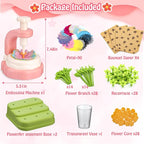 VROGTIK DIY Arts and Crafts Kits for Kids, Educational Toys for 3 4 5 6 7 8 9+ Year Old Girls, Fabric Flower Bouquets Toys Birthday Gifts for 3-12 Years Old Kids Build Your Own Flowers