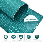 Cutting Mat 8in6in Self Healing Cutting Mat Size Double Sided 5-Ply Rotary Sewing mat for Crafts Fabric Quilting Hobby Art Clay Precision Scrapbooking Project, A5, Green 5PCS