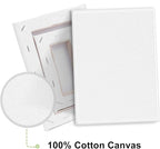 4 Packs Stretched Canvases for Painting with 3x5in,5x7in,8x10in,10x12in, Primed Canvas,Blank Painting Canvas for Oil & Acrylic Paint.