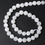 45pcs 8mm Natural White Moonstone Beads AAA Gemstone Round Loose Beads for Jewelry Making DIY Bracelets Necklaces Crystal Energy Healing Stone Beads 15" (8mm, White Moonstone)