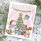 Cutting Dies Metal Stencils Scrapbooking Tools Flowers Lace Frame DIY Embossing Template for Paper Card Making Album Arts Crafts Supplies (Snowman Jungle Frame-11.1x14.2cm)