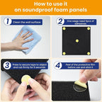 Focusound 300 Pack Double-Sided Sticky Adhesive Dots for Acoustic Foam Panels, Circle Clear Removable Glue Dots for Wall Hanging