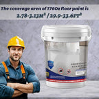 Epoxy Floor Paint, Epoxy Colored Sand Floor Paint, High-Gloss Marble Effect Self-Leveling Coating, Waterproof, Non-Slip, Ultra-Durable for Garage, Basement, Wood Floors (Orange,4.4 lb)