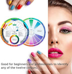 Mcbazel 3 Pieces Color Mixing Guides Wheel, Paint Mixing Learning Guide Art Class Teaching Tool for Makeup Blending Board Chart Mix Colours (3 Sizes)