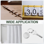 PATIKIL 2.5" x 2.8" Loose Leaf Binder Rings, 30 Pcs Metal Book Rings Nickel Keychain Ring for Paper Index Cards Flash Card Notebook Rings Office Home Book Binder, Silver Tone
