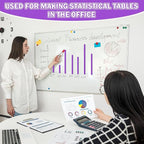 Magnetic Tape Roll Thin Strips, 1/4 Inch x 33 Feet Magnetic Board Dividers Whiteboard Graphic Decorative Tape Marking Line for Classroom Office Art Accessories(Purple)