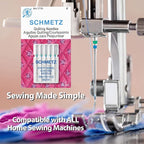 SCHMETZ Quilting Needles - Size 90/14, 5-Needle Cards, Pack of 5