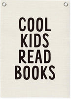 Reading Corner Decor for Classroom,Reading Nook for Kids,Cool Kids Read Books Linen Canvas Banner, Read Corner, Book Lover Gift,School Library Wall Hanging Flag Banner 18x25 Inch
