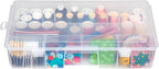 ArtBin 7003AB Sew-Lutions Sewing Supply Storage System with Lift-Out Thread Spool Tray, [1] Plastic Storage Case, Clear
