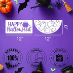 Halloween Stencils for Painting on Wood 12” Halloween Stencil Hey Boo Ghost Face Pumpkin Bats Spider Templates for Door Hanger Porch Sign Doormat