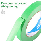 Green Painters Tape,1 inch x 60 Yards x 5 Rolls - Medium Adhesive Green Masking Tape for Painting,Labeling,DIY Crafting,Decoration and School Projects (300 Yards Total)