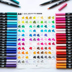 Tombow 56196 Dual Brush Pen Art Markers, Citrus, 10-Pack. Blendable, Brush and Fine Tip Markers
