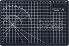 A5 Cutting Mat, Self Healing Sewing Mat, Craft Mat Double Sided 3-Ply Craft Cutting Board for Sewing Crafts Leather Fabric Scrapbooking Project Art Supplies, 8.6“ x 5.9”, Black