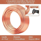Aluminum Wire, Anezus 9 Gauge Craft Bendable Armature Thick Wire for Wreath, Jewelry Making, Gardening, Sculpting, Cosplay Props (Copper, 3 mm)