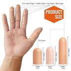 30 Pcs Gel Finger Protectors, Toe Caps Silicone Fingertips Protection, Reusable Waterproof Fingers Tip Covers, Elastic Finger Toe Guards for Daily Protection