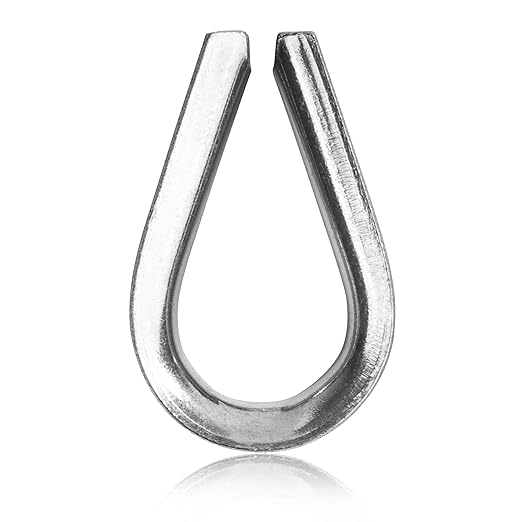 Heavy Duty Stainless Steel Thimbles for 1” Cables, T316 Marine Grade – Lot of 25