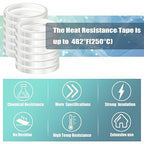12 Rolls 10mm x33m(108ft) Clear Heat Tape,Transparent High Temperature Heat Resistant Tape,Heat Transfer Tape for Heat Press and Sublimation,Heat Transfer Vinyl,No Residue