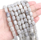 Natural Spectrolite Cuboid Stone Loose Semi Gemstone Beads for Jewelry Making 8mmx12mm 38cm/Strand