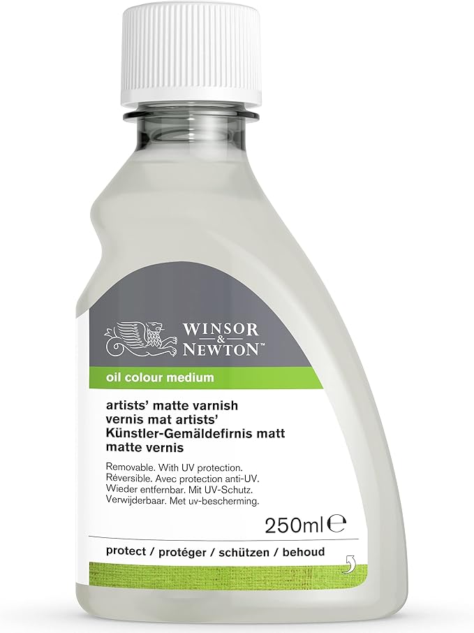 Winsor & Newton Professional Artists' Matt Varnish, 250ml (8.4-oz) Bottle