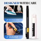 Heat Erasable Fabric Markers for Sewing, Quilting & Embroidery & DIY Crafts - Washable, Refillable DIY Chalk Pens for Cotton & Knitted Fabrics, Sewing Supplies (2 Pens+20 Refills)