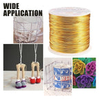 BENECREAT 15 Gauge 220FT Aluminum Jewelry Craft Wire - Anodized Metal Beading Wire for Floral Craft, Gem Wrapping, Necklace & Bracelet Making - Copper Tone