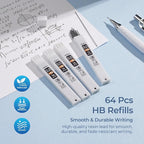 Nicpro Cute Mechanical Pencil Set, 4PCS 0.9mm Pastel Drafting Pencils with 4 Tube HB Lead Refills, 4B Erasers, Rotary Retractable Eraser and Eraser Refill for Writing Sketching Back to School Supplies