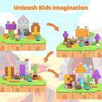 Magnetic Blocks, 100PCS Magnetic Building Blocks, Stacking Magnets for Kids, Sensory Toy for STEM Constructions Magnet Blocks for Boys Girls Age 3+, Christmas Birthday Gifts