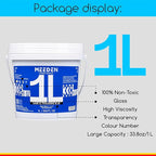 MEEDEN Cerulean Blue Acrylic Paint: 1 L /33.8 oz Heavy Body Gloss Non-Toxic - Thick Art Paints for Canvas Crafts Wood Metal Plastic Wall