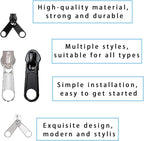 265pcs Zipper Repair Kit, Zipper Pull Replacement with Instant Pliers for Luggage, Coats, Jackets,Tents, Backpacks(All-in-One)