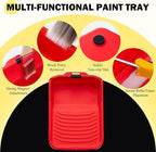 Mister Rui 17-Piece Paint Roller Kit with Non-Slip Tray, Microfiber Roller Covers, Brushes for DIY & Professional Painting Projects, Complete Set for Home Improvement