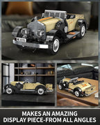 Mould King 10115 Classic Vintage Car Building Kit, Retro Car Building Blocks Sets, 1:16 Scale Convertible Sports Cars Display Model, Collectible Set for Adults to Build, Toys for Teen(897 Pieces)