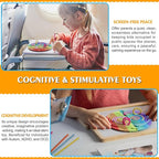 Sensory Activity Board for Kids Toddler Boys , Sensory Fidget Toys for Stress Anxiety Autistic ADHD, Calm Down Travel Airplane Essentials Toys for 3+ Year Old, Stuffers Gifts for Teen Girl