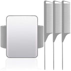 WILLBOND Magnetic Wrist Sewing Pincushion Wrist Magnetic Pin Holder Wristband Pin Cushion Holder with 3 Pcs Stainless Steel Pintail Comb Rat Tail Comb for Hair Clips Hand Sewing(Gray)