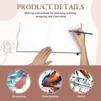 Moinchore Back to School Gifts Square Sketchbook 8 x 8 Inch Hardcover Art Sketch Book Drawing Papers 120 Pages, Mixed Media Journal Notebook with Elastic Closure Sketchbook for Drawing(Green)