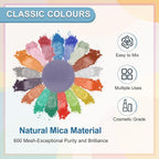uxcell 10g/0.35oz Cosmetic Grade Mica Powder, 600 Mesh Mica Powder Natural Resin Epoxy Pigment Powders for Casting Resin, Candle Dye, DIY Nail Polish and Lip Gloss, Light Purple