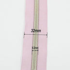 Leekayer #5 Metallic Nylon Coil Zippers by The Yard Bulk 10 Yards Light Gold Teeth Zipper Pink Tape with 25pcs Gold Sliders for DIY Sewing Tailor Craft Bag(Pink)