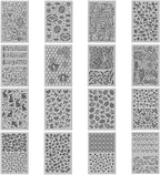 CHGCRAFT 16 Sheets Bee and Butterfly Clay Texture Mat Cowboy Pattern Polymer Clay Texture Sheets DIY Tools for Pottery Earring Jewelry Making Stamp Engraving Machines, 4x2.6inch
