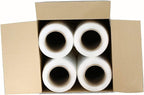 PackageZoom 8 Rolls 15" x 1500 Ft Stretch Wrap Heavy Duty, 55 Gauge High Performance Stretch Film Replaces 80 Gauge Low Films, Clear Hand Stretch Wrap