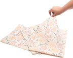 White Floral Tissue Paper for Gift Bags and Packaging, 28 Large Sheets Bulk Pack, White and Pink Flower Pastel, Bridal Wrapping Paper for Wedding or Girl Baby Shower, decoupage, stuffing paper