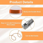 HARFINGTON 82ft Jewelry Wire, 32 Gauge (0.2mm) Brass Craft Soft Metal Tarnish Resistant Copper Beading Wire for Jewelry Making Supplies Crafting, Coffee